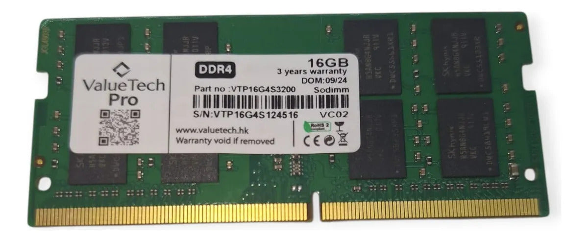 Memoria SODIMM Fury DDR4 16GB 3200MHz Impact Negra