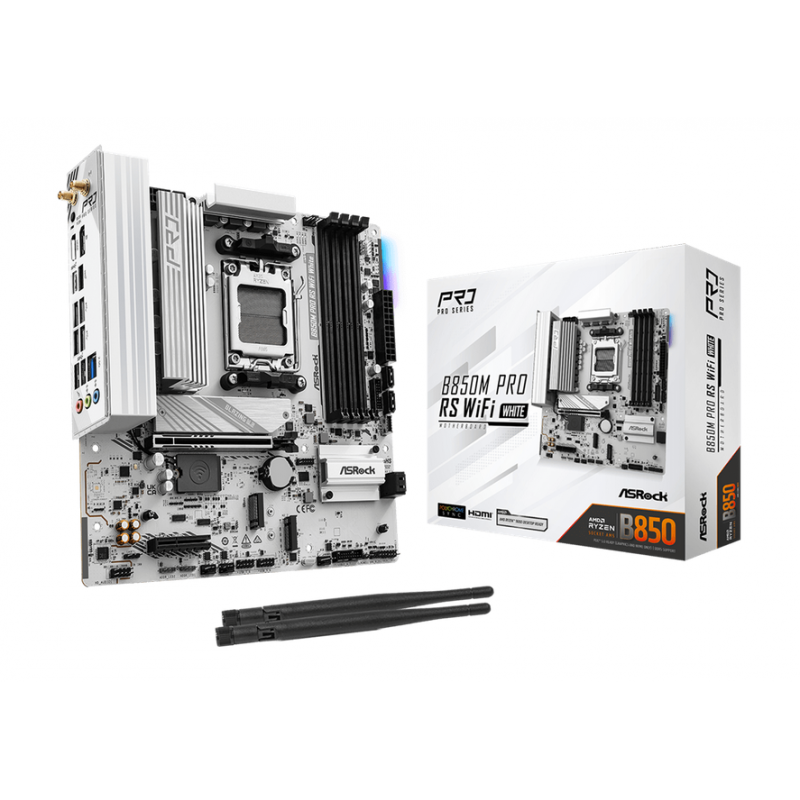 MOTHER ASROCK (AM5) B850M PRO RS WIFI WHITE - Comprar en Variic