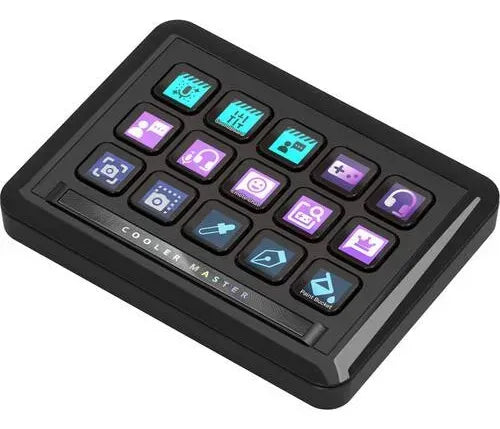 Controlador Streaming Modular Cooler Master MasterHUB Stream Kit 15 Teclas Faders y Rollers USB