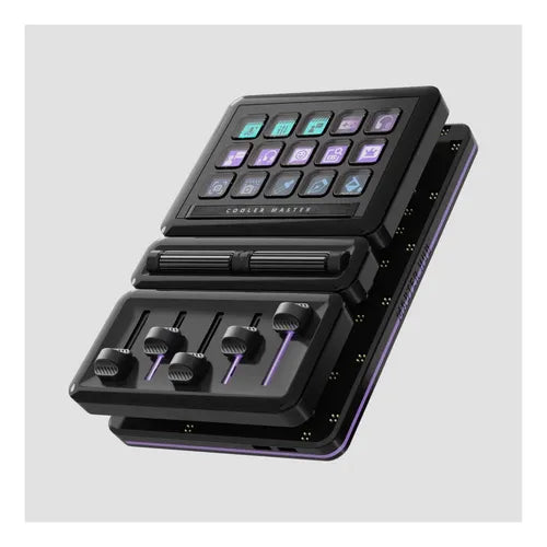 Controlador Streaming Modular Cooler Master MasterHUB Stream Kit 15 Teclas Faders y Rollers USB