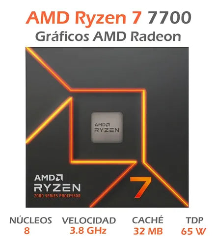 PROCESADOR AMD (AM5) RYZEN 7 7700 65W C/COOLER