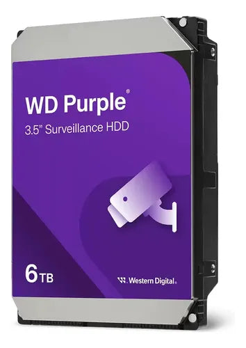 Disco Interno HDD WESTERN DIGITAL Purple 6TB 3.5" SATA 3.0 5400rpm