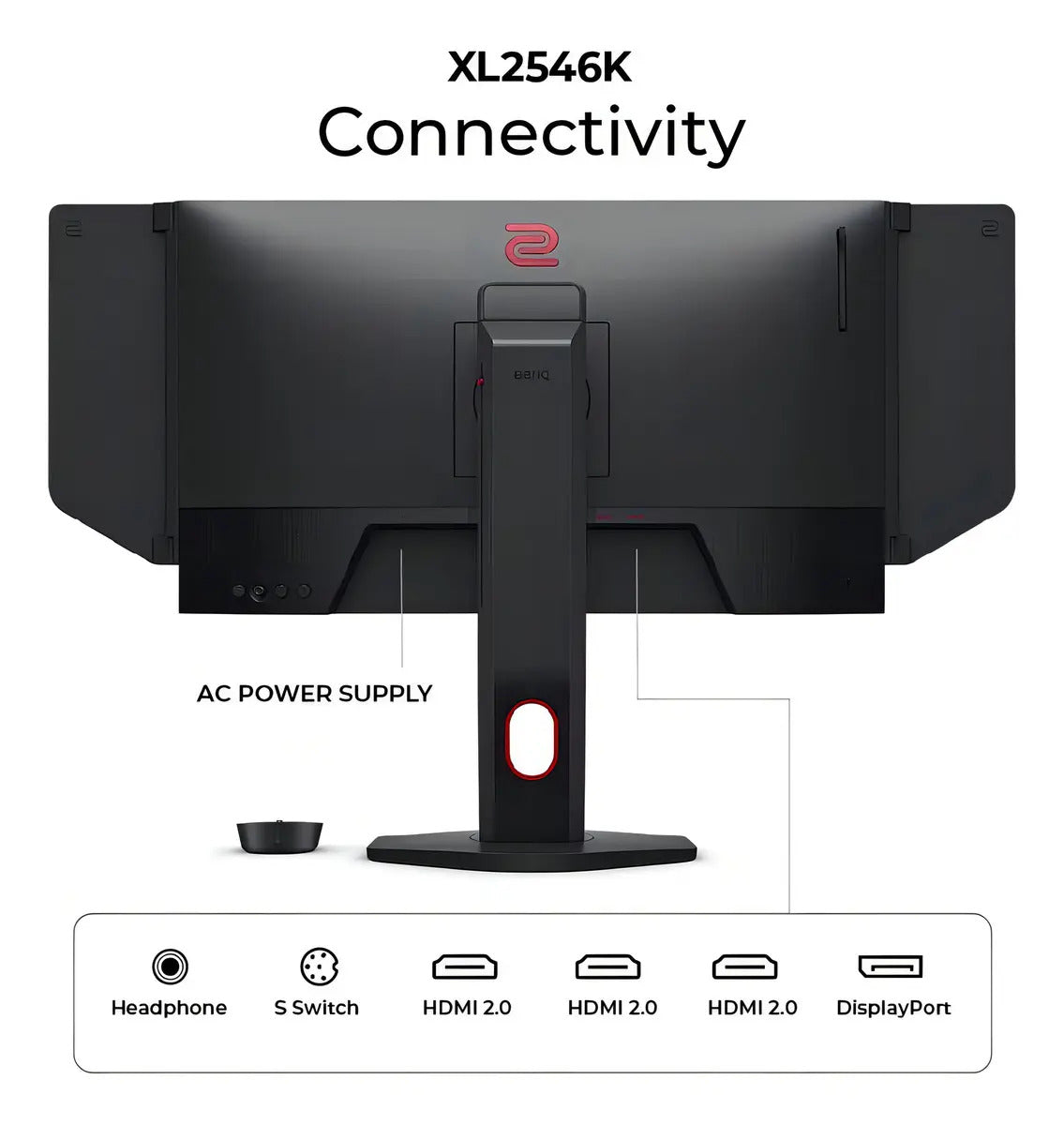 MONITOR 24,5 GAMER ZOWIE XL2546K LED TN FHD 240hz c/escudo Tecnología DyAc Black eQualizer - foto 2 | Variic