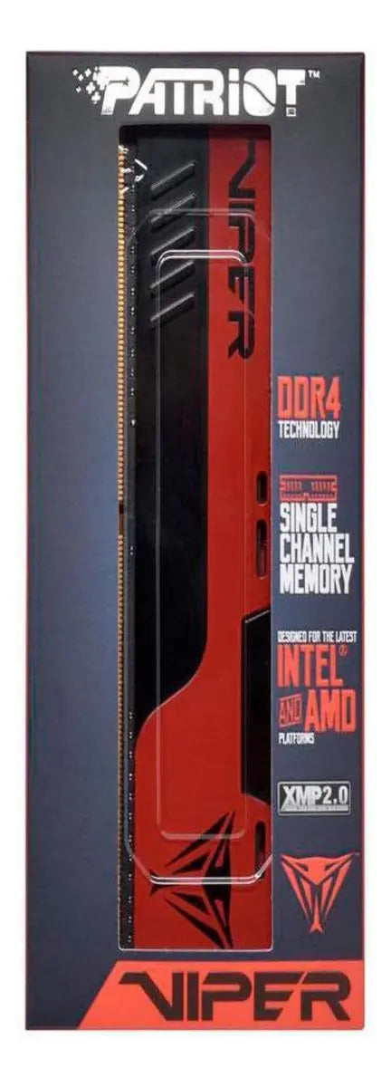 MEMORIA PATRIOT DDR4 VIPER ELITE 2 8GB 3200 MHZ CL18 RED/BLK PE000830