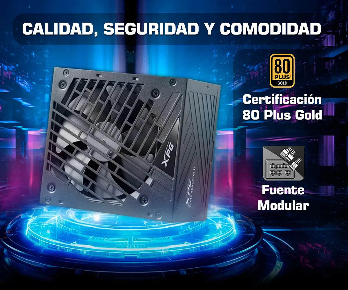 FUENTE GAMER 1200W ADATA XPG CORE REACTOR II ATX 3.1 GOLD MODULAR (BLACK) - foto 4 | Variic