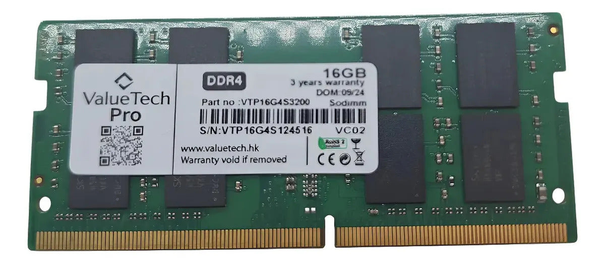 Memoria SODIMM Fury DDR4 16GB 3200MHz Impact Negra