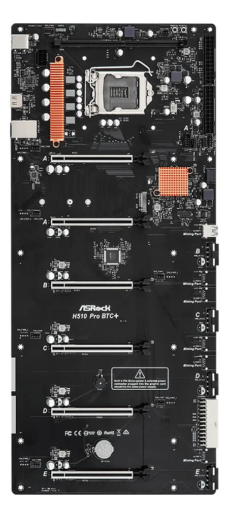 OUTLET MOTHER ASROCK (LGA1200) H510 PRO BTC+ MINERIA PCI-Ex6 - foto 6 | Variic