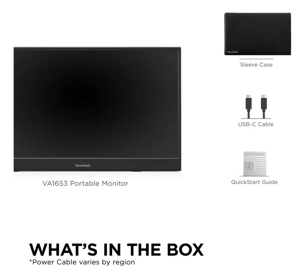 Monitor ViewSonic VA1653 Portatil 15.6" Plano IPS