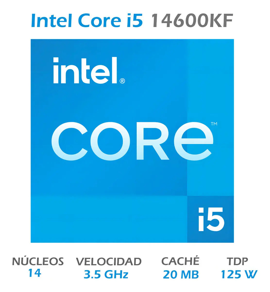 Procesador Core i5-14600KF 3.5GHz 24MB LGA 1700