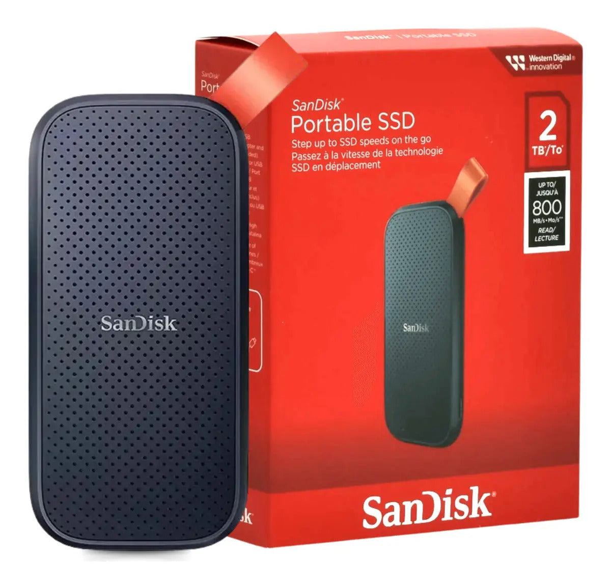 Disco Externo SSD Sandisk Portable 2TB USB-C 3.2 Gen 2 800Mb/s