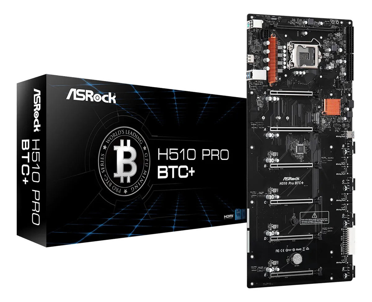OUTLET MOTHER ASROCK (LGA1200) H510 PRO BTC+ MINERIA PCI-Ex6 - foto 3 | Variic