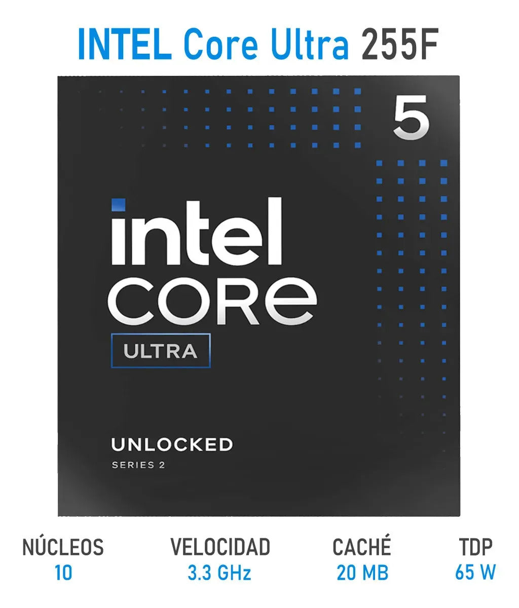 Procesador Intel Core Ultra 5 225F 4.2 GHz 22 LGA1851