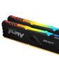 Memoria Ram UDIMM KINGSTON Fury Beast 16GB DDR4 3200 Mhz CL16 1.35V Single Negro RGB