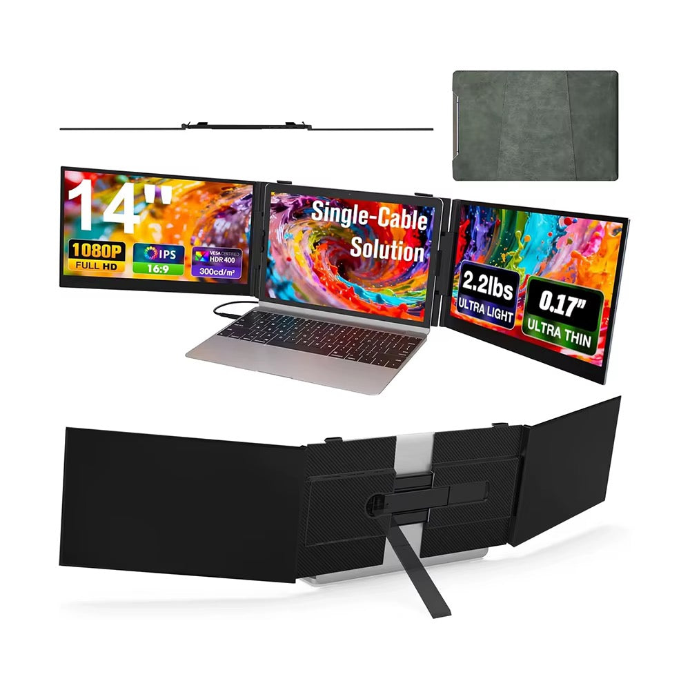 Extensor de Pantalla Triple 14" Single-Cable