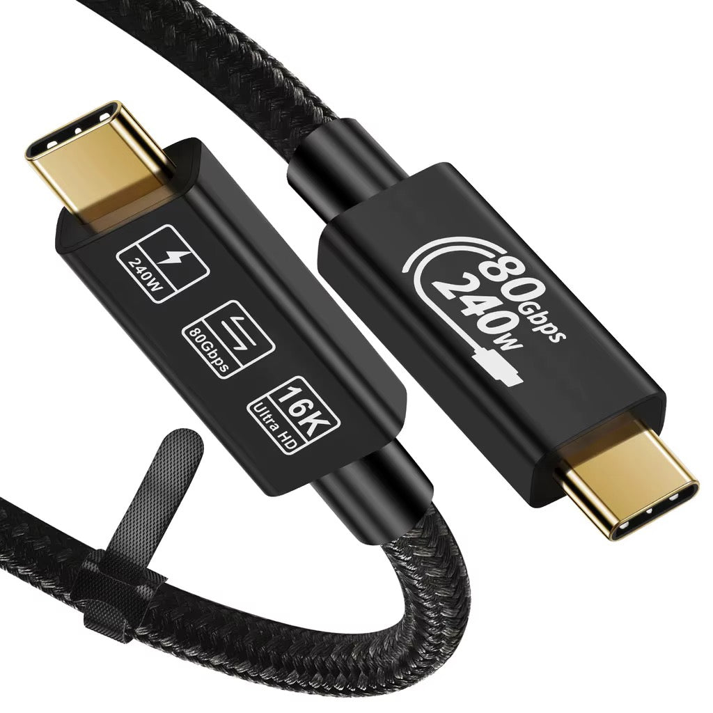 Cable USB-C USB4 80Gbps 240W 16K 2m compatible Thunderbolt 5 – VARIIC