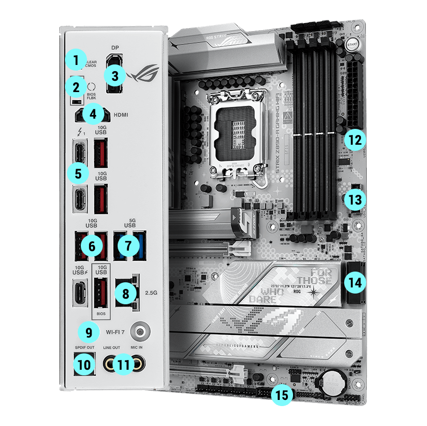 Motherboard ASUS ROG STRIX Z890-A GAMING WIFI LGA1851 DDR5 - Comprar en Variic