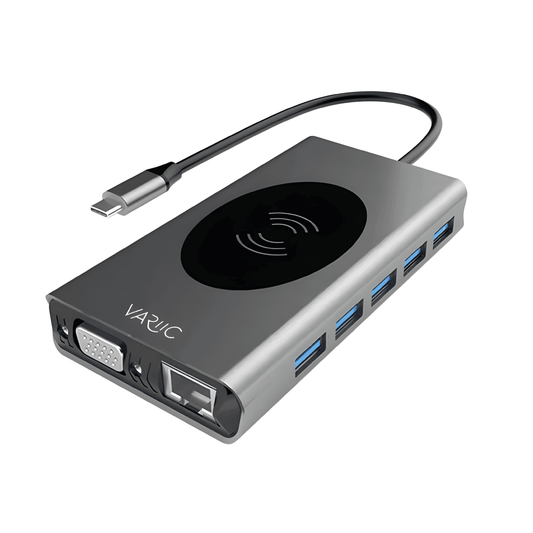 Hub USB-C 14 en 1 con Carga Inalámbrica
