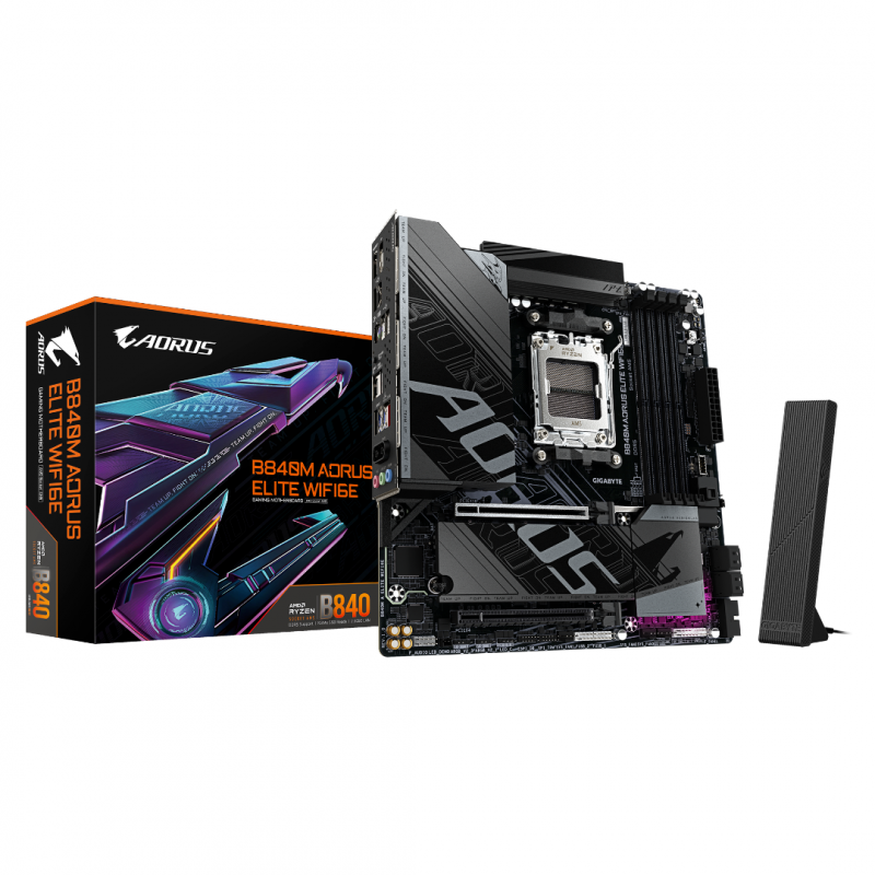 MOTHER GIGABYTE (AM5) B840M AORUS ELITE WIFI6E - Comprar en Variic